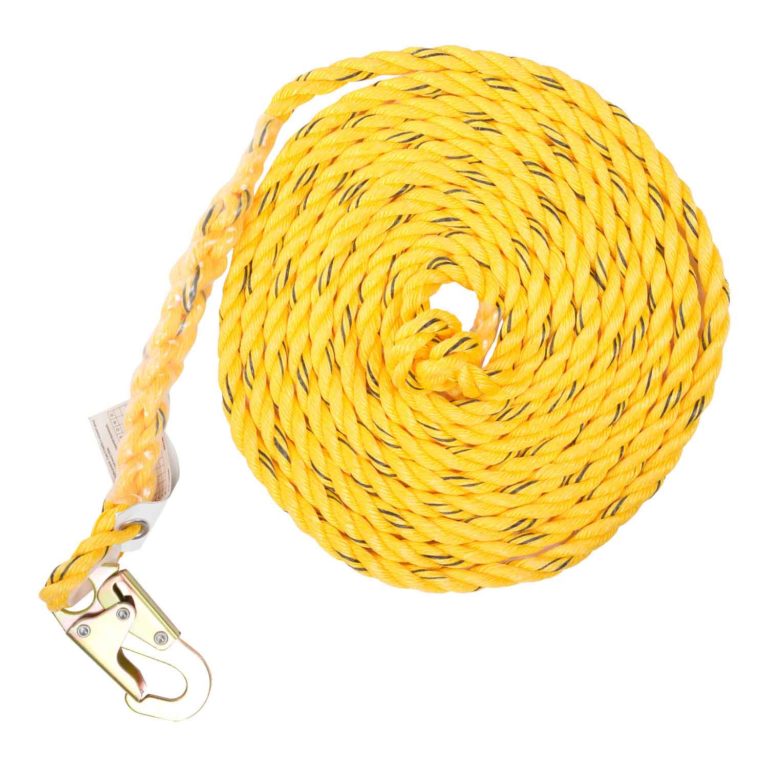 50' Roofers Kit with Elite 5-Point MB Leg Harness Size L-XL, 50' Rope, Manual Rope Grab Assembly, Reusable Roof Anchor, Bucket and Lid