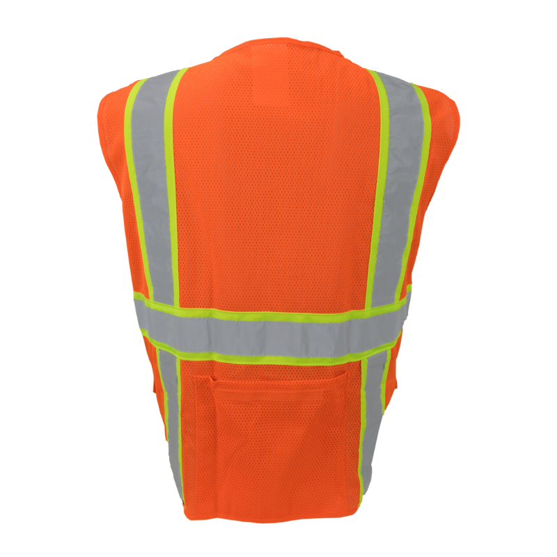 Orange Class 2 Flame Retardant Surveyor Vest with Zipper Front