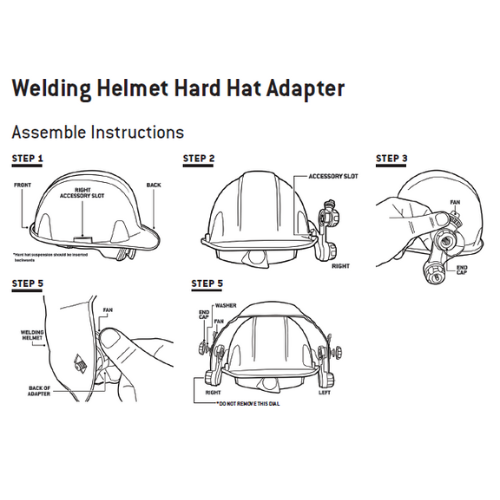 Welding Helmet Hard Hat Adapter