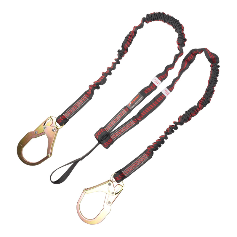 Essential 3-Point Full Body Harness, Dorsal D-Ring, MB Legs with 6′ Internal Design SAL with One Loop and Two Rebar Hooks , S-L Harness