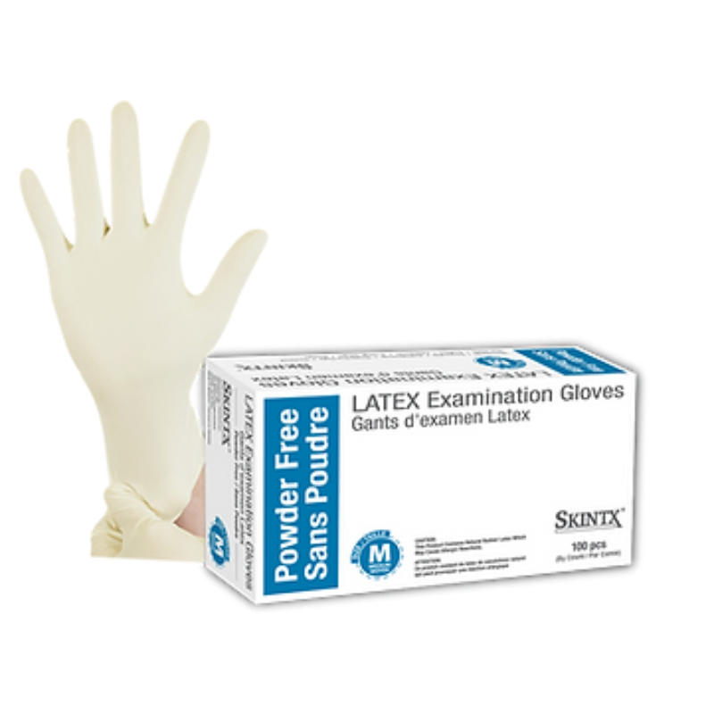 6 Mil White Latex Polymer Exam Powder-Free Gloves