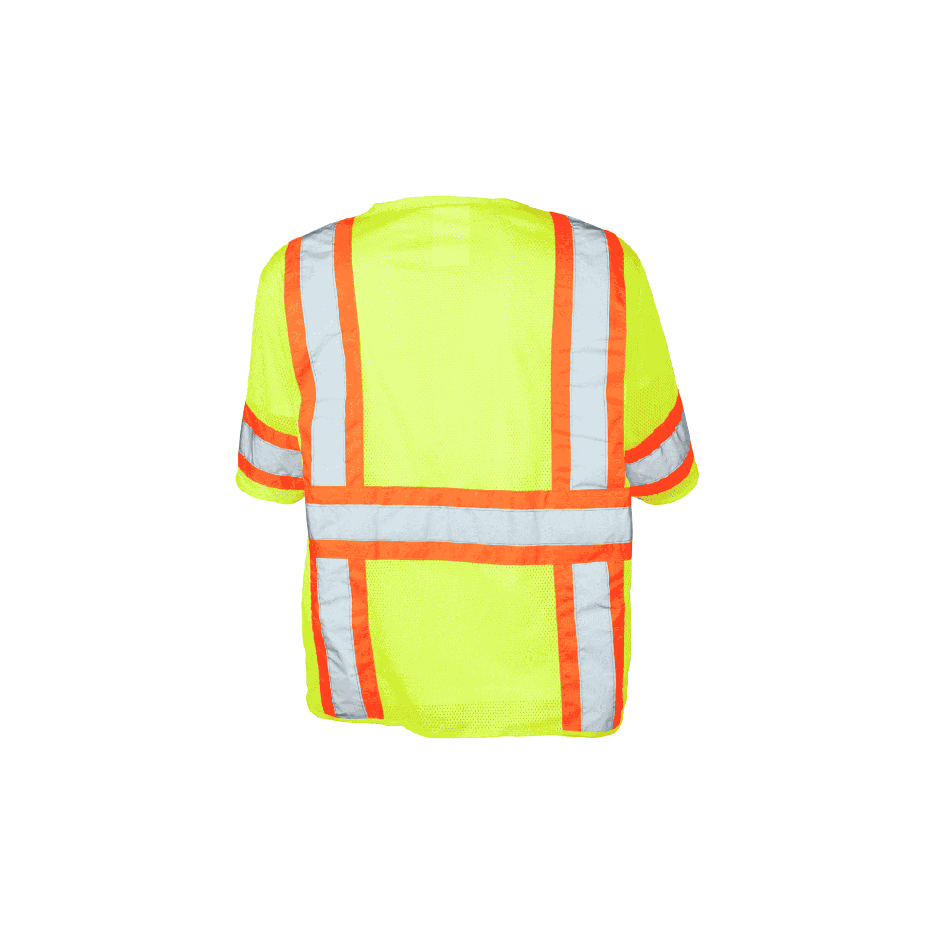 Class 3 Safety Vest with Radio Clip Holders (Over the Shoulder)