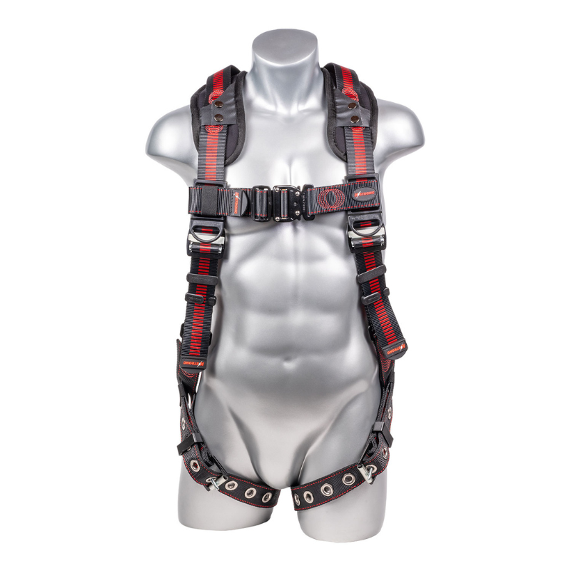 Elite+ 5-Point FBH, Enhanced Aluminum Dorsal D-Ring, TB Legs, QC Chest, Removable Padded Shoulder, Spring Torso Adjusters, Multi-Flex Feature for Ease of Mobility Harness