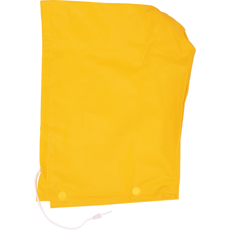 Yellow FR 49" Coat with PVC Collar and Detachable Hood