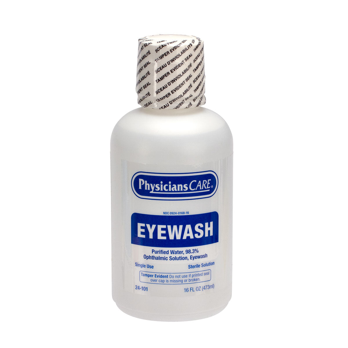 Eyewash Station, Single 16 oz. Screw Cap Bottle