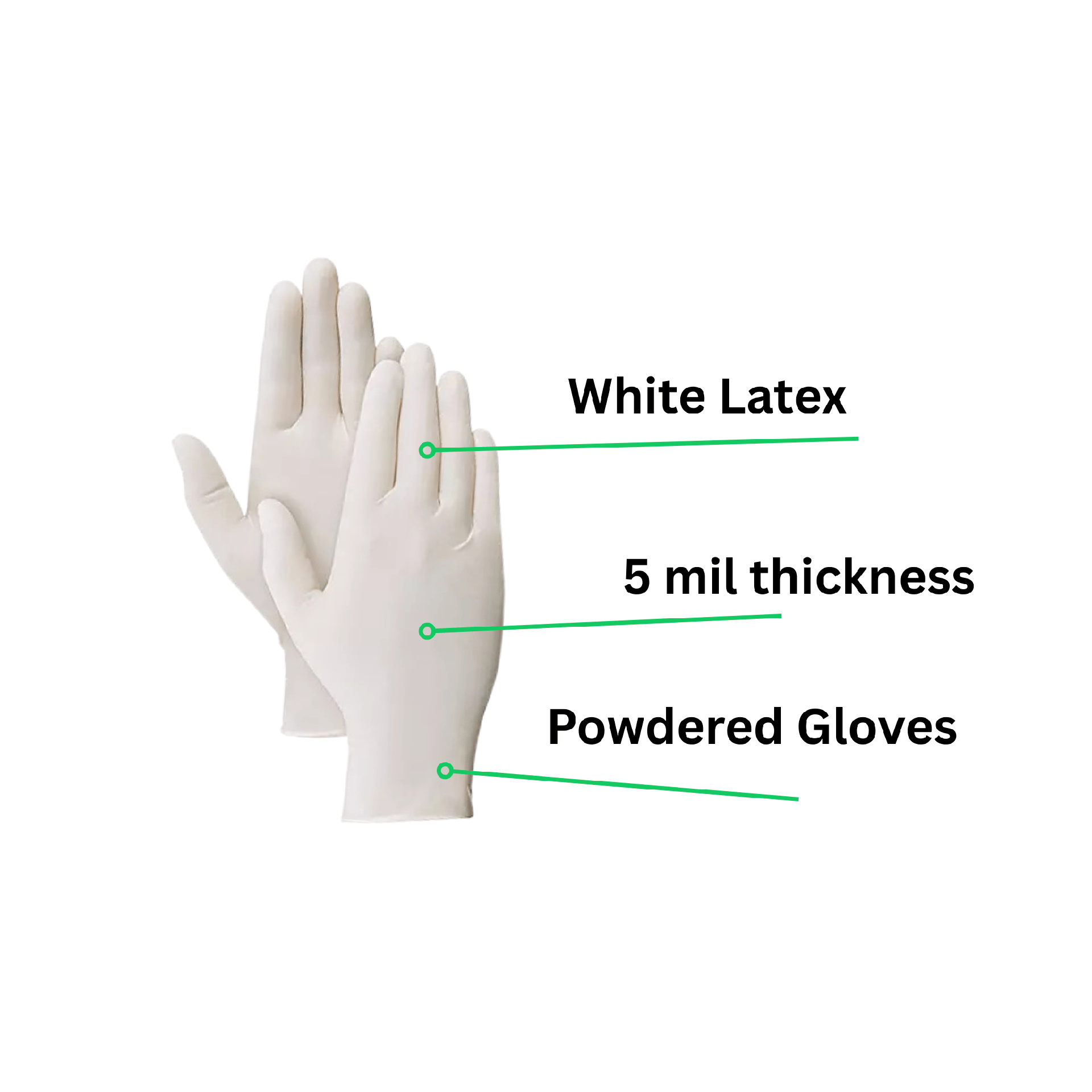 1,000 Count Latex Powdered Gloves (900 count in XL)