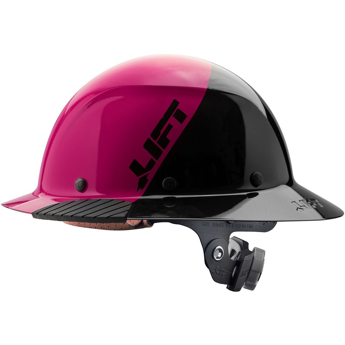 Lift DAX Fiber Resin Full Brim Hard Hat (50/50 Pink Black)