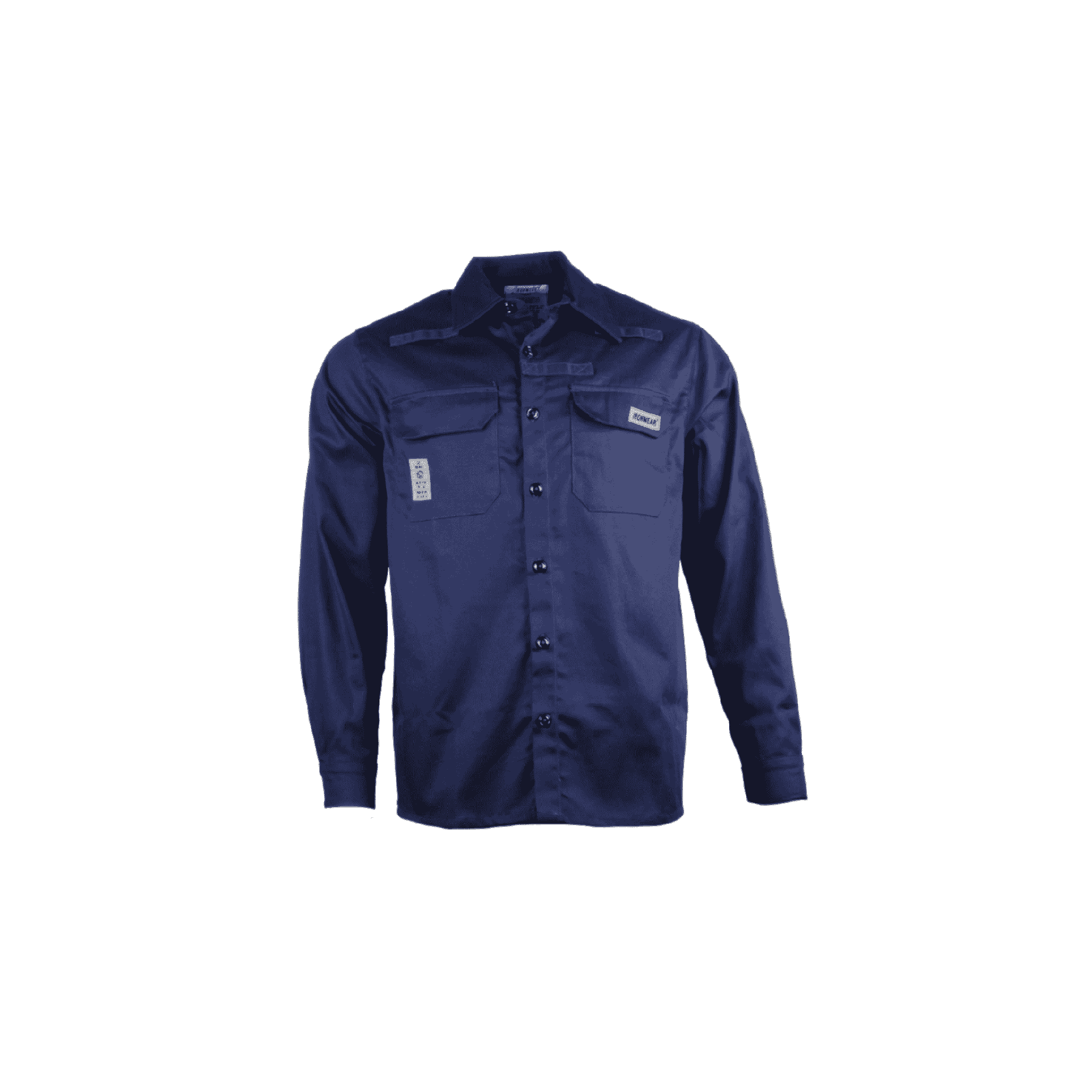 Navy Blue Flame Resistant Long Sleeve Button Up Shirt