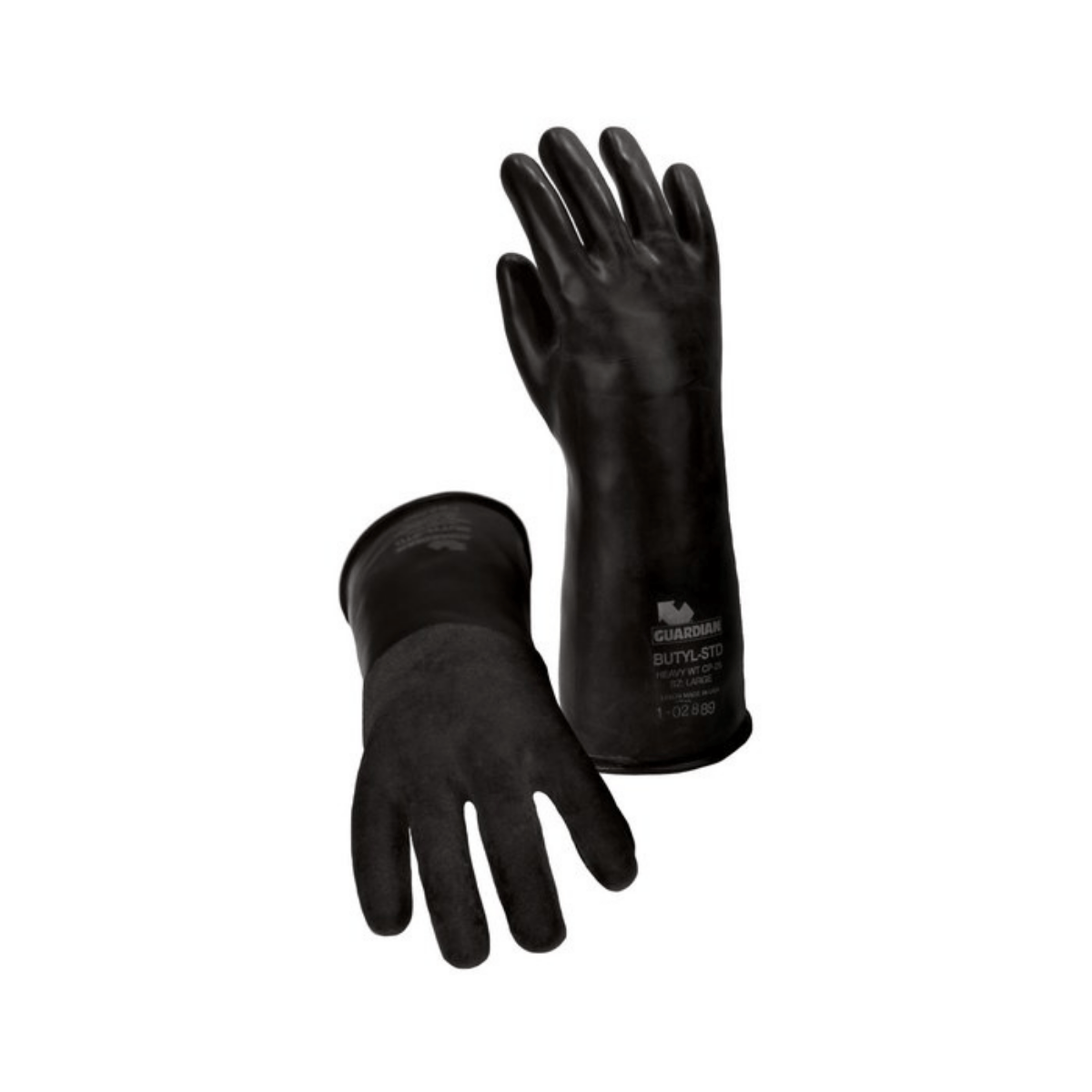 Butyl Gloves with Rough Finish – 25 Mil, 14" Chemical-Resistant Protection