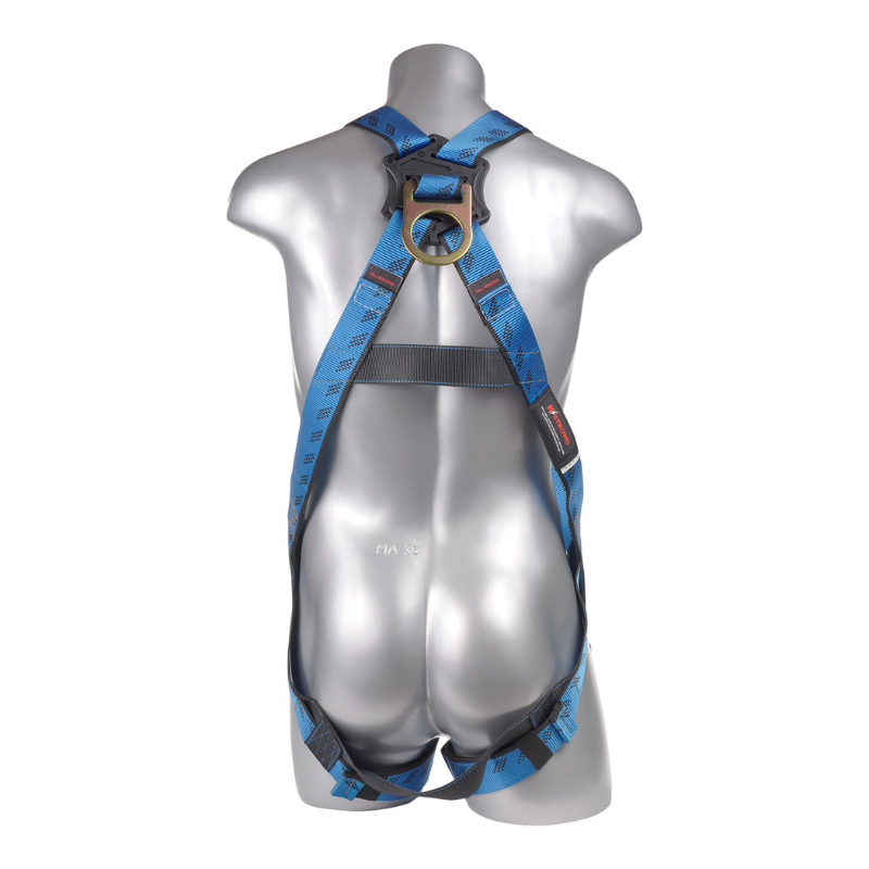 Essential 3-Point Full Body Harness, Dorsal D-Ring, MB Legs with 6′ Internal Design SAL with One Loop and Two Rebar Hooks , S-L Harness