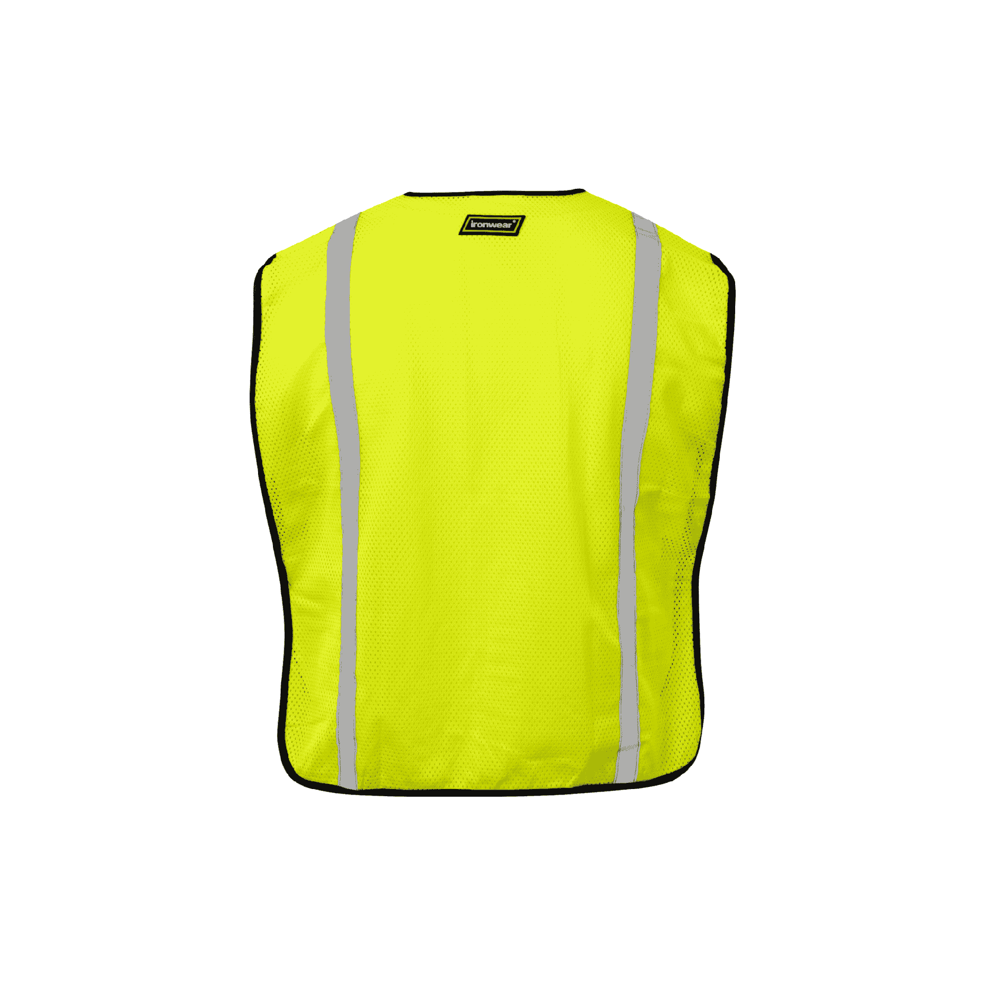 Economy Lime Safety Vest With Breakaway on Shoulders