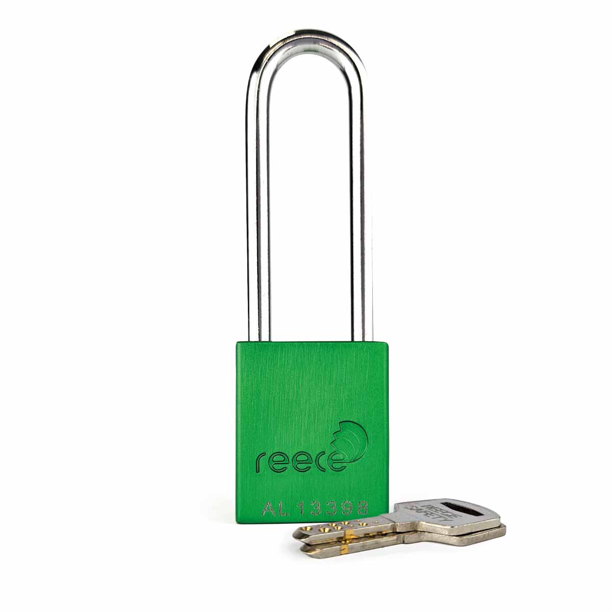 Green REECE Aluminum Safety Long Padlock KA SET