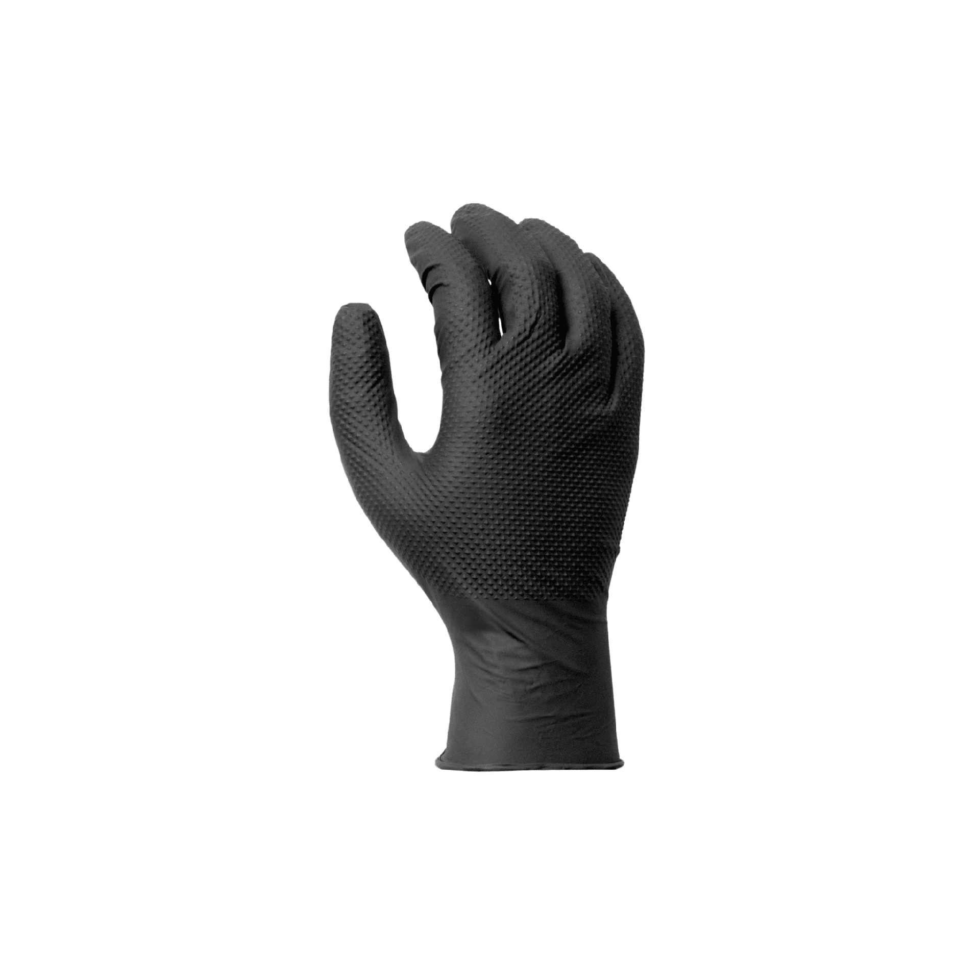 6 Mil Black Diamond Grip Gloves - Textured Nitrile, Powder-Free