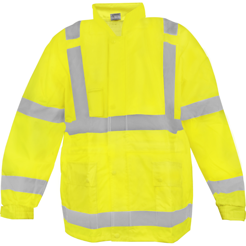 Class 3 Hi Vis Lime 2 Piece Rainsuit