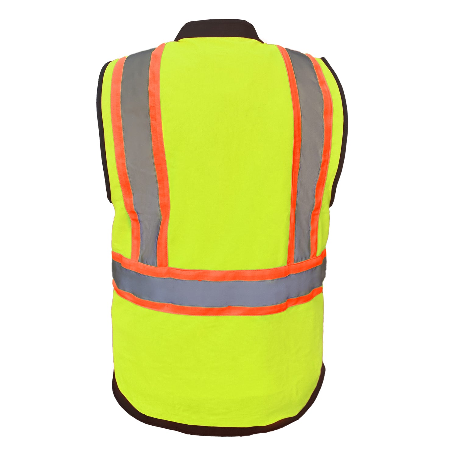 Hi Vis Green Surveyor Vest - Black Bottom